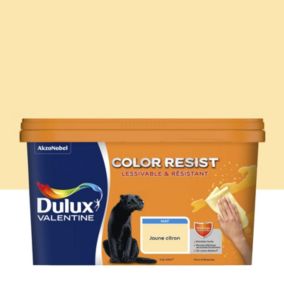 Peinture couleur murs et boiseries color resist Dulux Valentine jaune citron mat 2,5L
