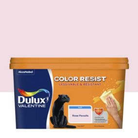 Peinture couleur murs et boiseries color resist Dulux Valentine rose paradis mat 2,5L
