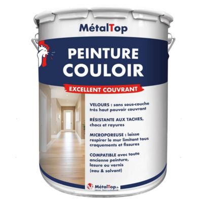 Peinture Couloir - Noir signalisation - RAL 9017 - 5 L - Métaltop