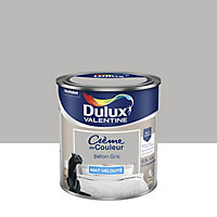 Peinture Crème de Couleur Dulux Valentine mat béton gris 0,5L