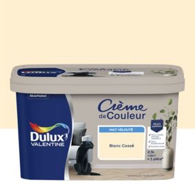 Peinture Crème De Couleur Dulux Valentine mat blanc cassé 2,5L