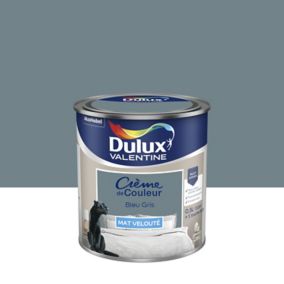 Peinture Crème de Couleur Dulux Valentine mat bleu gris 0,5L