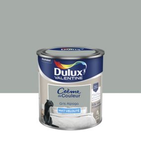 Peinture Crème de Couleur Dulux Valentine mat gris alpaga 0,5L