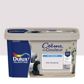 Peinture Crème De Couleur Dulux Valentine mat gris tendance 2,5L