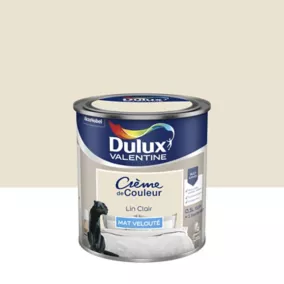 Peinture Crème de Couleur Dulux Valentine mat lin clair 0,5L