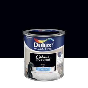 Peinture Crème de Couleur Dulux Valentine mat noir 0,5L
