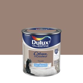 Peinture Crème de Couleur Dulux Valentine mat taupe 0,5L