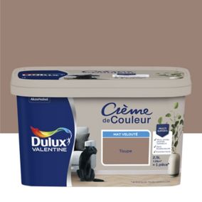 Peinture Crème De Couleur Dulux Valentine mat taupe 2,5L