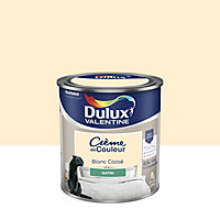 Peinture Crème de Couleur Dulux Valentine satin blanc cassé 0,5L