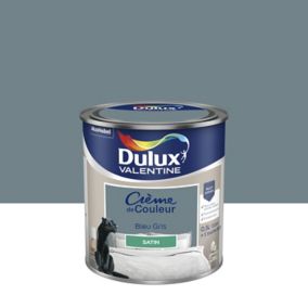 Peinture Crème de Couleur Dulux Valentine satin bleu gris COY 2017 0,5L