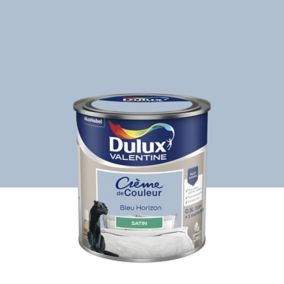 Peinture Crème de Couleur Dulux Valentine satin bleu horizon 0,5L