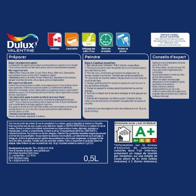 Peinture Crème de Couleur Dulux Valentine satin bouton de rose 0,5L