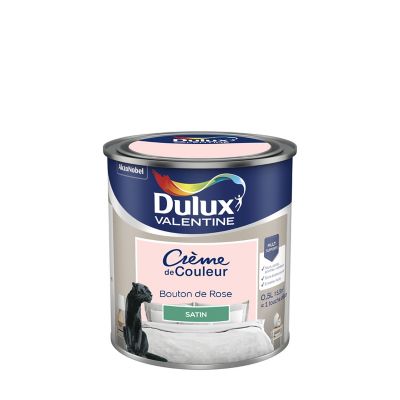 Peinture Crème de Couleur Dulux Valentine satin bouton de rose 0,5L