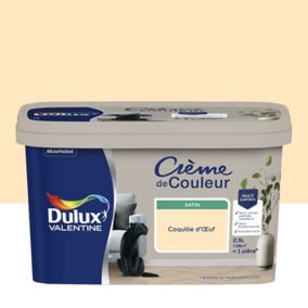 Peinture Crème De Couleur Dulux Valentine satin coquille d'oeuf 2,5L