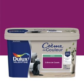 Peinture Crème De Couleur Dulux Valentine satin crème de cassis 2,5L