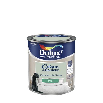 Peinture Crème de Couleur Dulux Valentine satin douceur de l'aube 0,5L