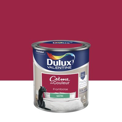 Peinture Crème de Couleur Dulux Valentine satin framboise 0,5L