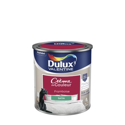 Peinture Crème de Couleur Dulux Valentine satin framboise 0,5L