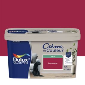 Peinture Crème De Couleur Dulux Valentine satin framboise 2,5L