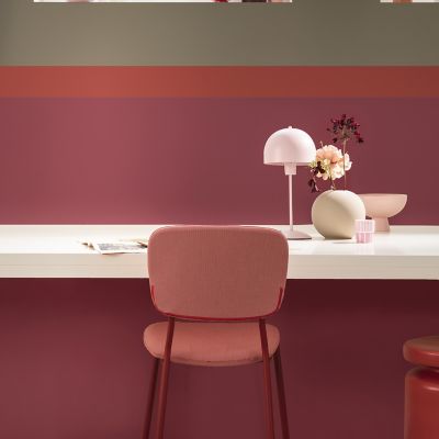 Peinture Crème De Couleur Dulux Valentine satin framboise 2,5L