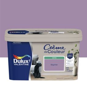 Peinture Crème De Couleur Dulux Valentine satin glycine 2,5L