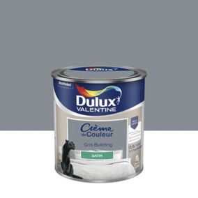 Peinture Crème de Couleur Dulux Valentine satin gris building 0,5L