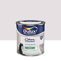 Peinture Crème de Couleur Dulux Valentine satin gris tendance 0,5L