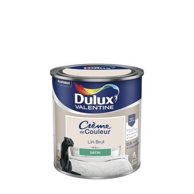 Peinture Crème de Couleur Dulux Valentine satin lin brut 0,5L