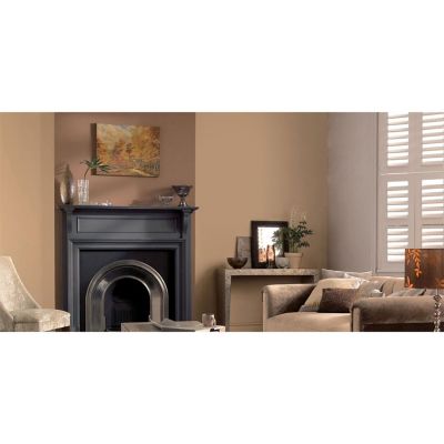 Peinture Crème De Couleur Dulux Valentine satin marron glacé 2,5L