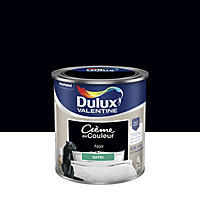 Peinture Crème de Couleur Dulux Valentine satin noir 0,5L