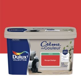 Peinture Crème De Couleur Dulux Valentine satin rouge Design 2,5L