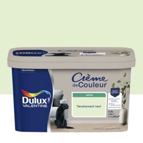 Peinture Crème De Couleur Dulux Valentine satin tendrement vert 2,5L