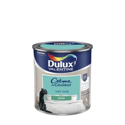 Peinture Crème de Couleur Dulux Valentine satin vert Jade 0,5L