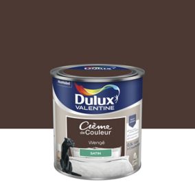 Peinture Crème de Couleur Dulux Valentine satin wengé 0,5L