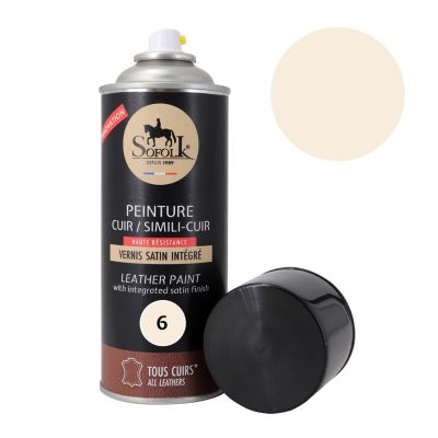 Peinture Cuir pour canapé, siège Auto, Chaussures, Vestes SOFOLK Aérosol 400ml (6-BLANC CASSE)