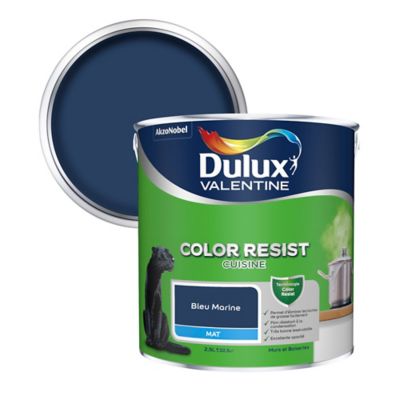 Peinture Cuisine Dulux Valentine Bleu Marine Mat 2 5l Castorama