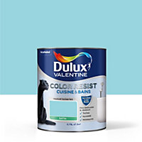 Peinture cuisine et salle de bain Dulux Valentine Color resist bleu indien satin 0,75L