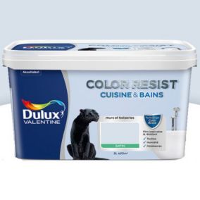 Peinture cuisine et salle de bain Dulux Valentine Color resist embruns satin 2L