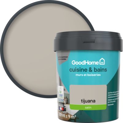 Peinture cuisine et salle de bains beige tijuana satin GoodHome 0.75 L
