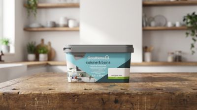 Peinture cuisine et salle de bains blanc north pole satin GoodHome Premium 2.5 L