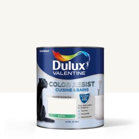 Peinture cuisine et salle de bains Dulux Valentine Color Resist blanc satin 0,75L
