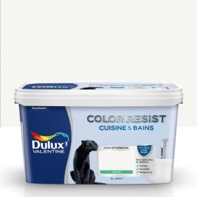 Peinture cuisine et salle de bains Dulux Valentine Color Resist blanc satin 2L