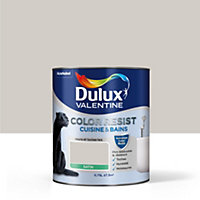 Peinture cuisine et salle de bains Dulux Valentine Color Resist galet satin 0,75L