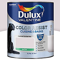 Peinture cuisine et salle de bains Dulux Valentine Color Resist rose nude satin 0,75L