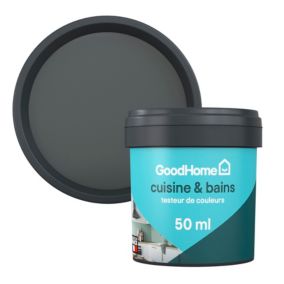 Peinture cuisine et salle de bains GoodHome gris Princeton satin 50ml