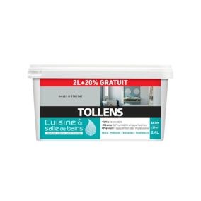 Peinture Cuisine et salle de bains Tollens gris Galet d'Etretat 2L+20%