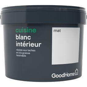 Peinture cuisine GoodHome blanc mat 2,5L