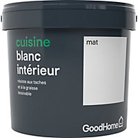 Peinture cuisine GoodHome blanc mat 5L