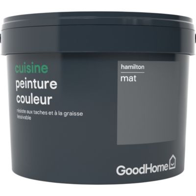 Peinture cuisine GoodHome gris Hamilton mat 2,5L