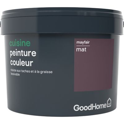 Peinture cuisine GoodHome rouge Mayfair mat 2,5L